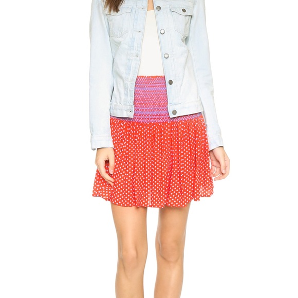 Tory Burch | Myra Skirt in Poppy Red Mali - Picture 2 of 8